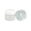 20ml 30ml 50ml recycled frosted glass cosmetic packaging jar for face cream with white lid